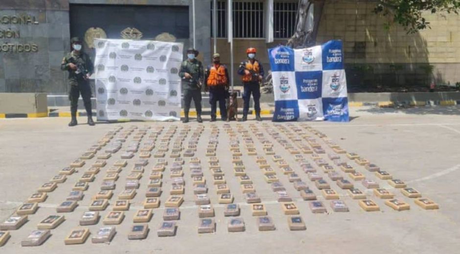 Droga incautada en Cartagena.