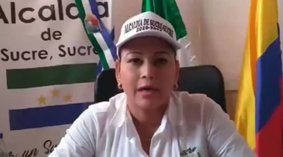 La alcaldesa de Sucre, Sucre, Elvira Julia Mercado Acevedo