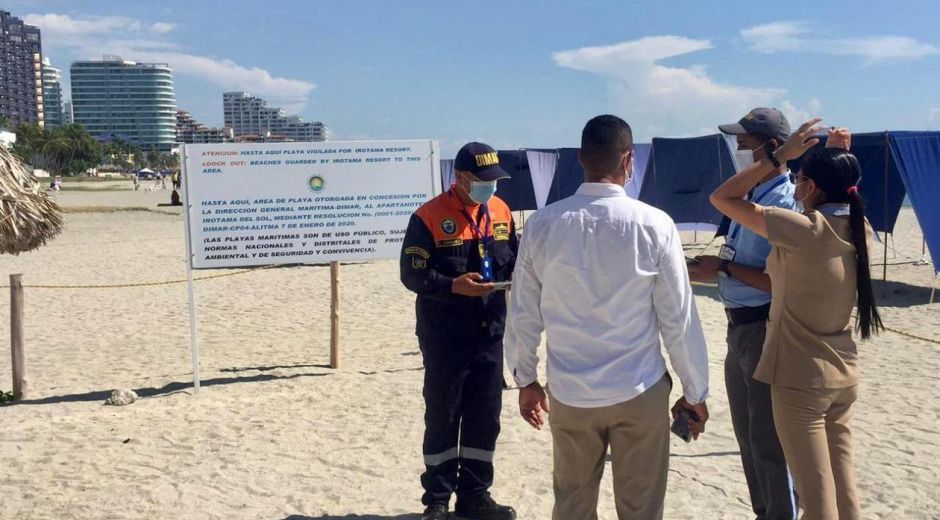 La Dimar hizo inspección en la playa concesionada al hotel Irotama.