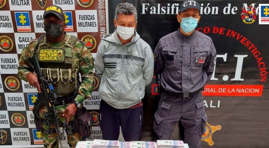 Luis Erney Valencia Chamorro traficantes y distribuidores de billetes falsos 