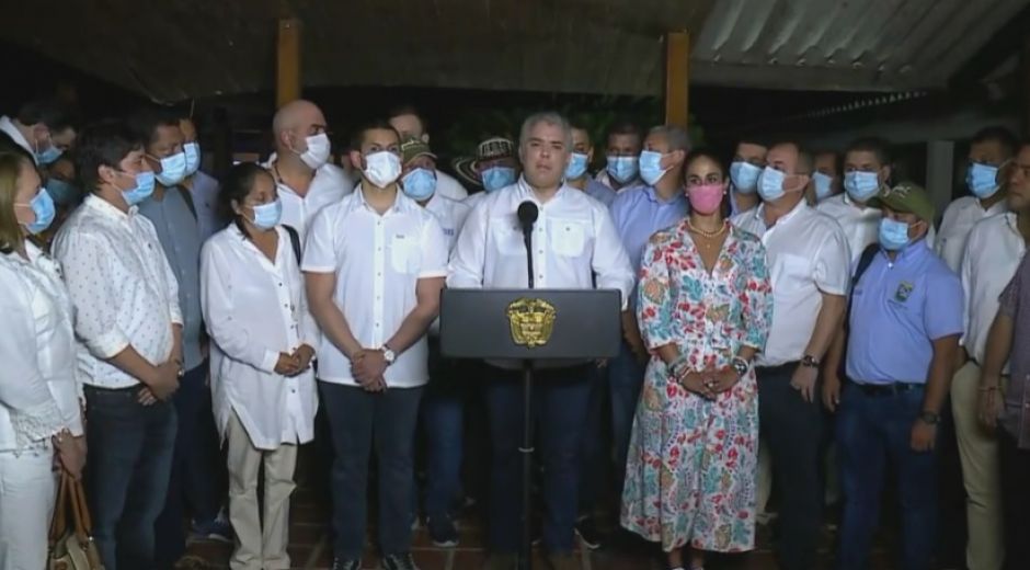 Declaración de Iván Duque, en compañía de los alcaldes del Magdalena.