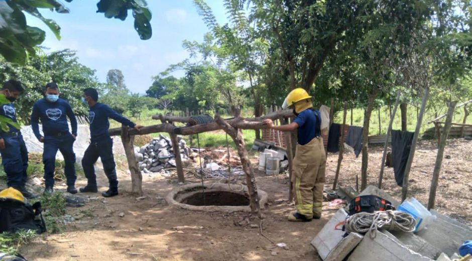 En este pozo artesanal falleció el adolescente.