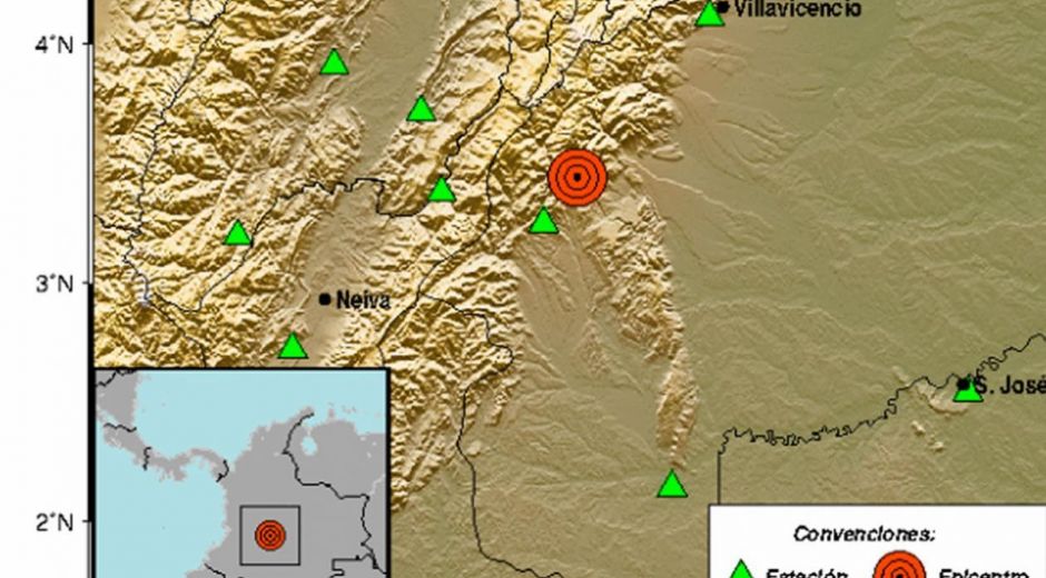SGC Los sismos tuvieron como epicentro Mesetas, Meta.