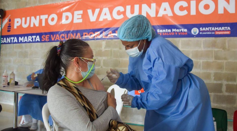 Vacunación en Santa Marta.