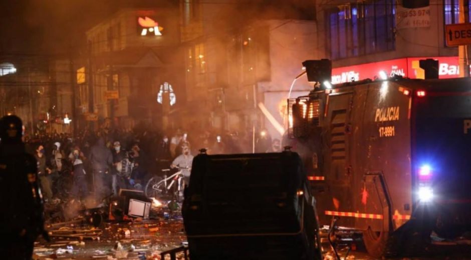 Protestas en Bogotá.