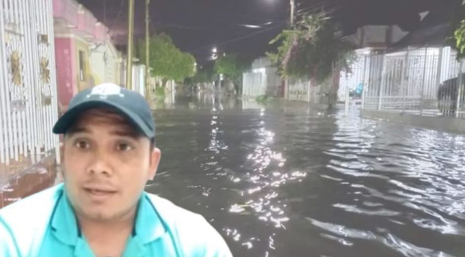 14 barrios afectados por el desbordamiento del caño. 