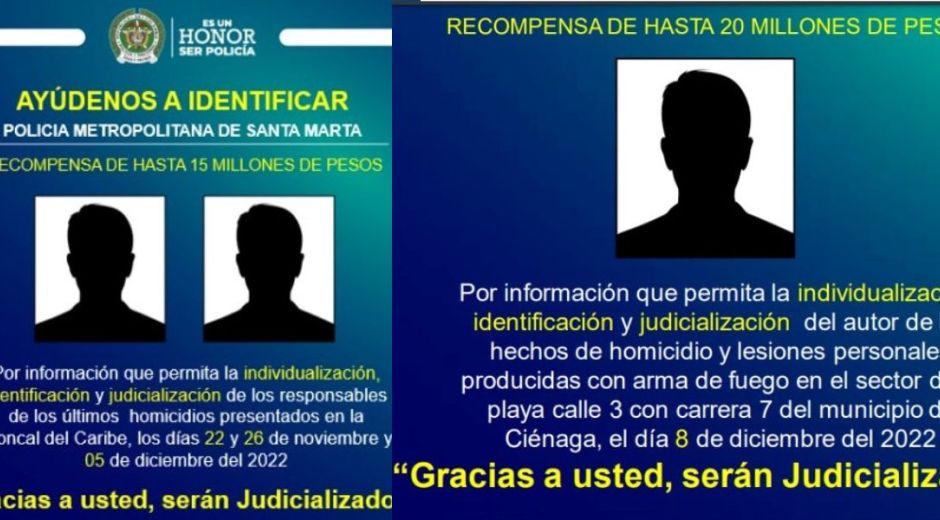 Policía Metropolitana Los carteles.