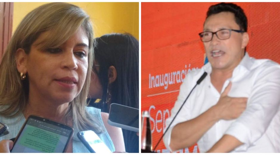 Virna Johnson y Carlos Caicedo salieron raudos a criticar a la Superservicios por una mala interpretación.