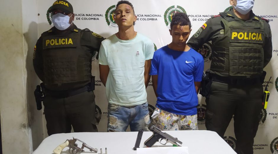Policía del Magdalena Capturados en el barrio Galán.