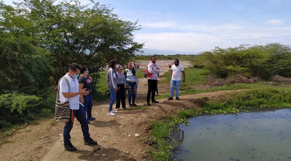 Gobernación del Magdalena. Los funcionarios llegaron a la Variante Sur de Ciénaga.