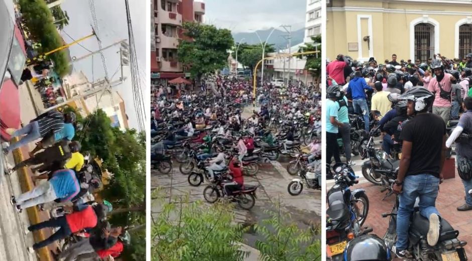 Imagen de referencia - la más reciente protesta de motorizados.