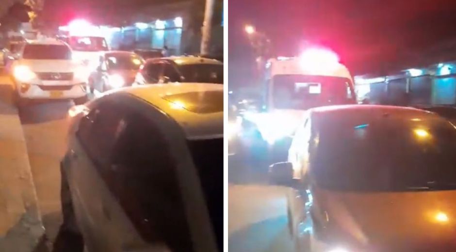 Ambulancia retenida por evento político.