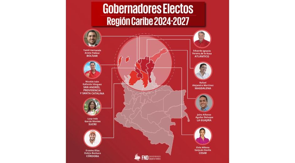 Cortesía. Candidatos Electos Región Caribe.