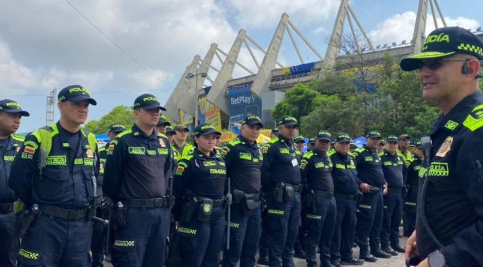 Seguridad en el estadio en partido Colombia Vs Brasil.