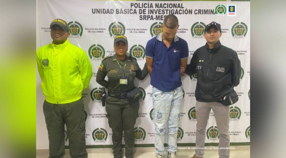Fiscalía Hombre capturado.