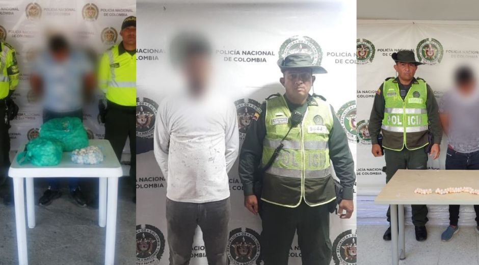 Policía Metropolitana de Santa Marta Fueron capturados en las últimas horas.