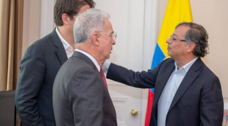 Cortesía Gustavo Petro y Álvaro Uribe se reunieron por tercera vez