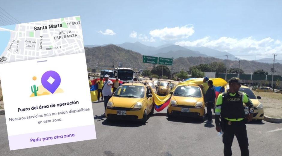 Seguimiento Paro de taxis en Santa Marta