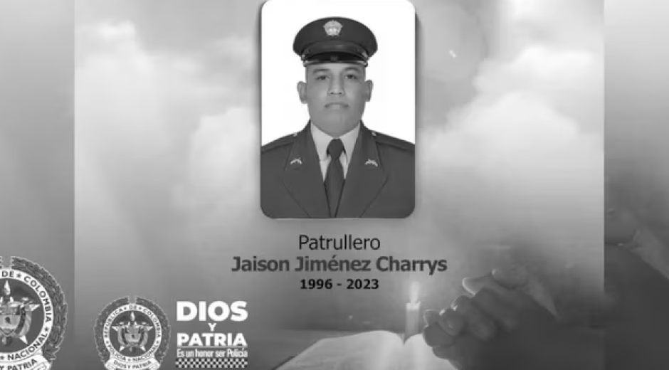 Policía Patrullero Jaison Jiménez Charrys.