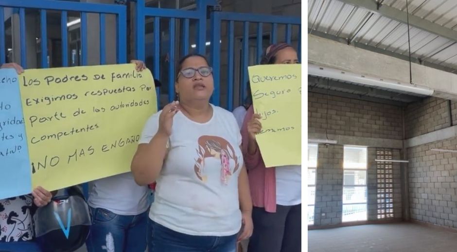 Madres protestando en la IED Líbano.