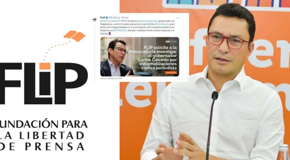 Referencia Pronunciamiento de la FLIP sobre señalamientos del gobernador Carlos Caicedo.