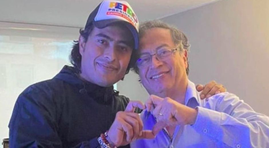 Nicolás Petro con su papá Gustavo Petro.