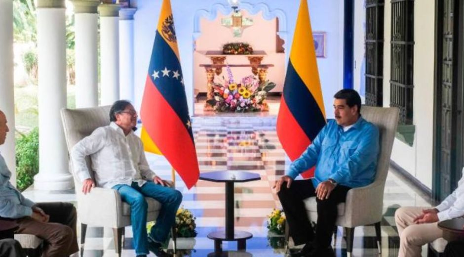 Captura. Encuentro entre Petro y Maduro en Caracas Venezuela.