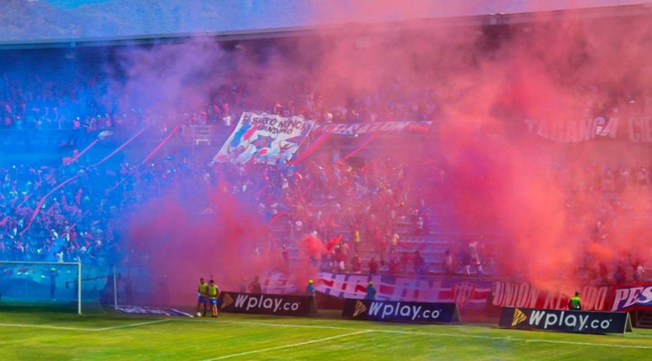 Así lucía una de las tribunas durante el partido.