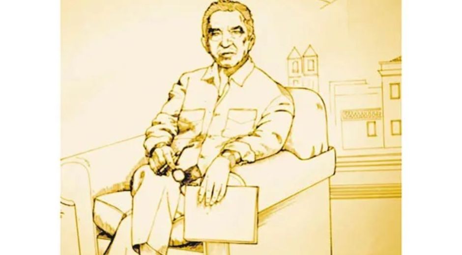 Boceto de nueva escultura de Gabriel García Márquez.