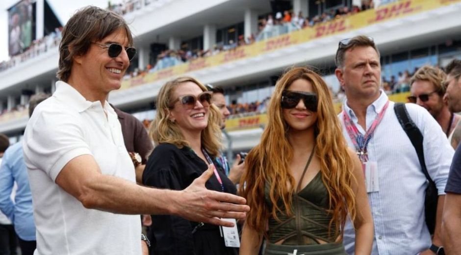 Tom Cruise  y Shakira en la formula 1