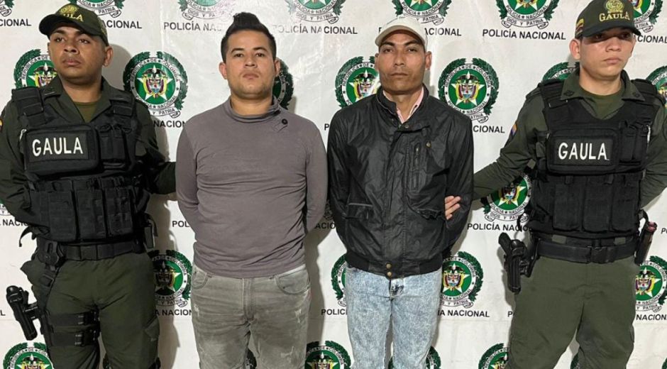 Jesid Ángel Monsalvo De Alba y Jorge Leonardo Gutiérrez Mejía, los capturados