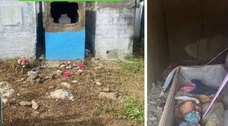 Cortesía Así quedó la tumba donde estaba la menor