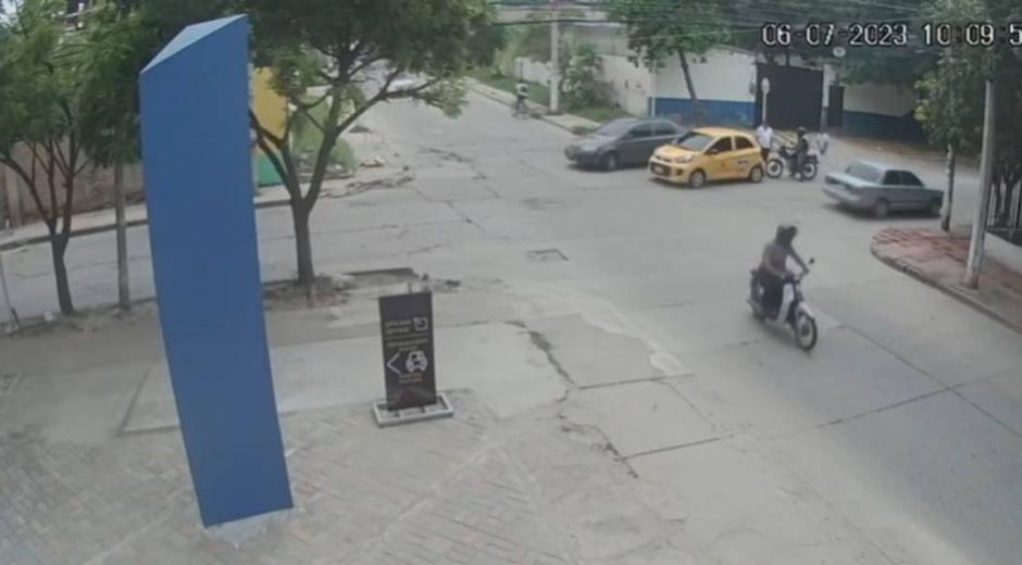 Momento en que se dio el atraco.