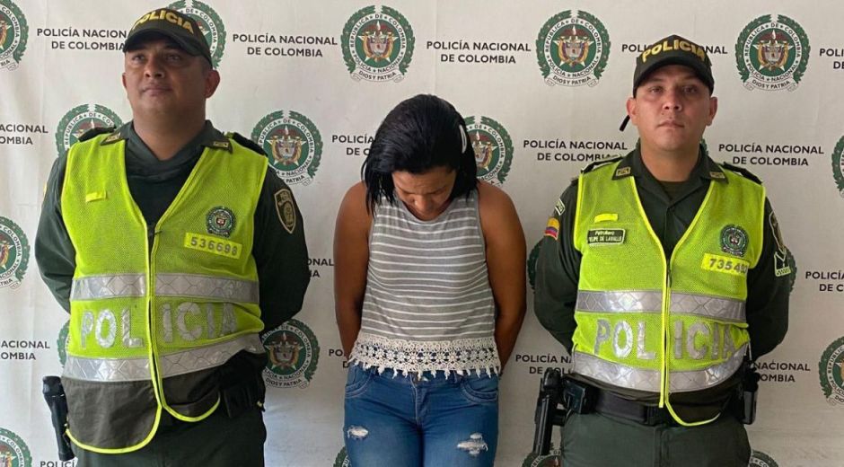 Cortesía Mujer capturada por violencia intrafamiliar.