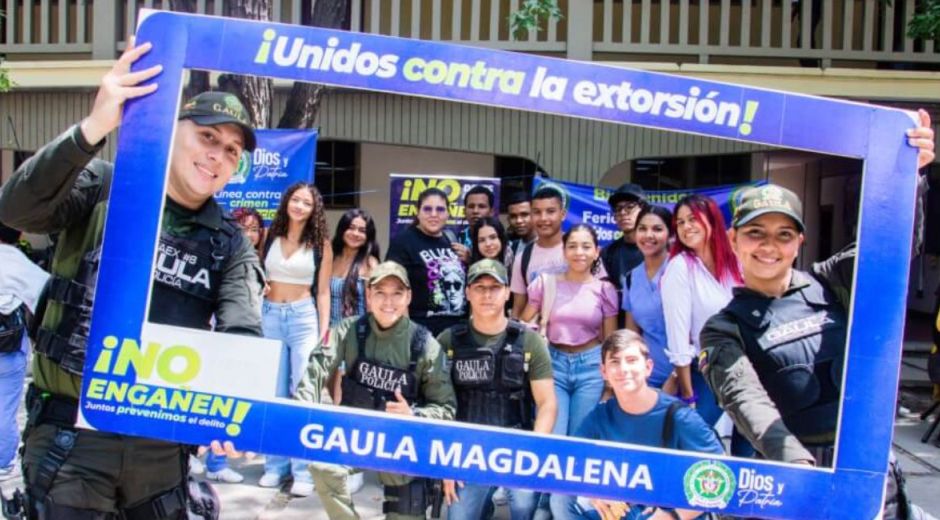 Universidad del Magdalena Unimagdalena: realizó la I Feria Interactiva “Unidos contra la extorsión” liderada por el Gaula