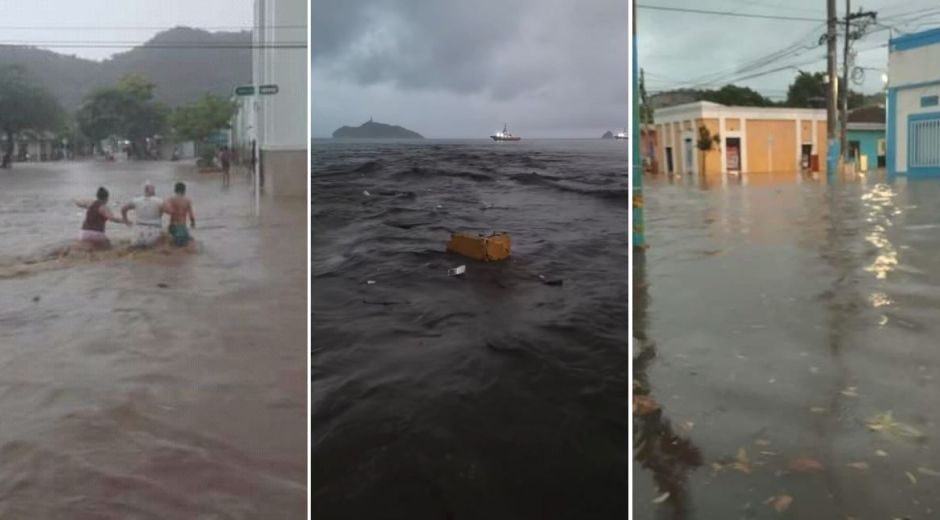 Seguimiento.co Inundaciones en diferentes partes de la ciudad debido a las fuerte lluvia registrada este viernes.