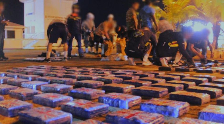 Cocaína incautada.