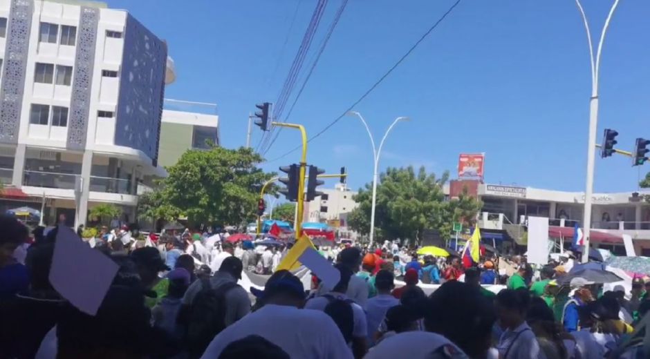 En Santa Marta las movilizaciones se llevaron a cabo de manera pacífica. 
