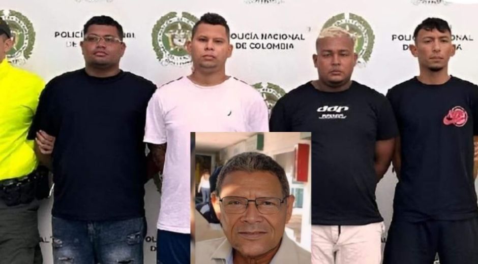 Sujetos capturados por su presunta participación en el crimen de Normando Díaz.