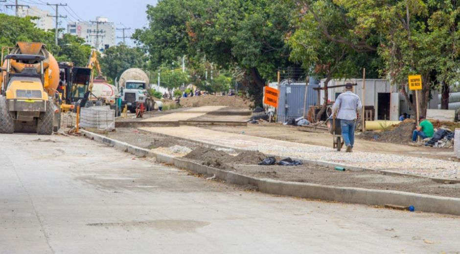 Obras en la calle 30.