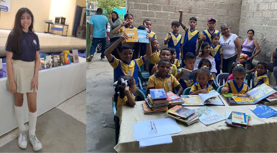 Cortesía Mariana Mazenett Peña, la niña promotora de lectura