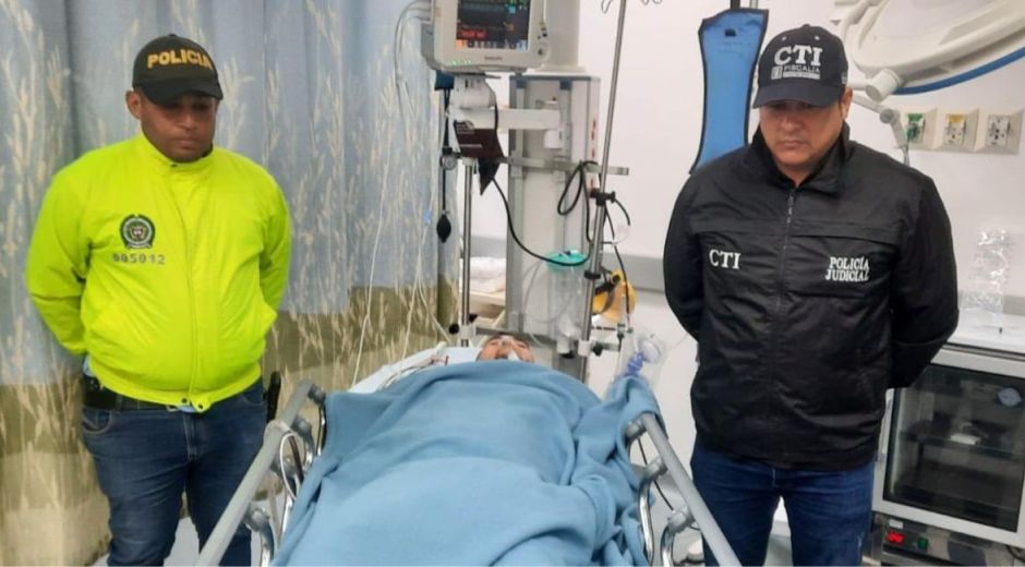 Cortesía. Pedro Rafael Castro Serje internado luego de resultar herido.