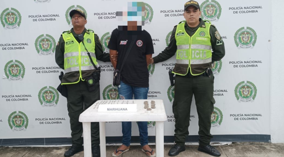 Policía Metropolitana de Santa Marta Expendedor de estupefacientes capturado