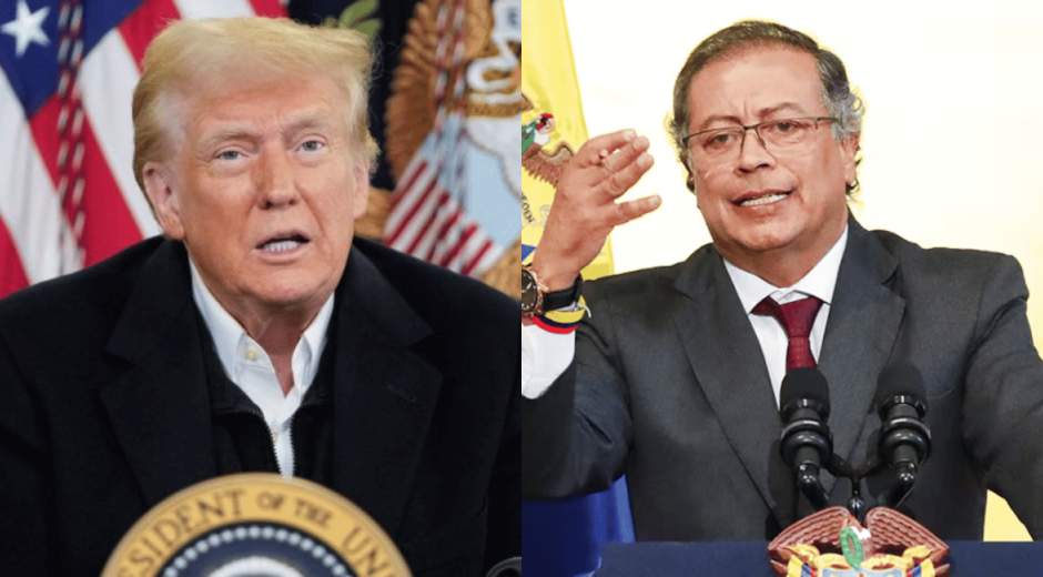 Presidentes Gustavo Petro y Donald Trump