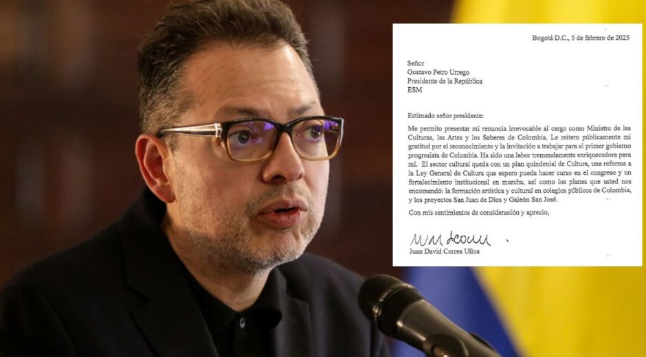 Cortesía Juan David Correa venía liderando el Ministerio de Cultura