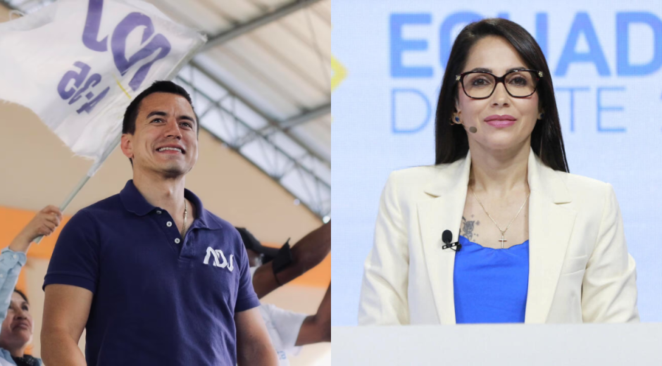 Cortesía Daniel Noboa y Luisa González van a segunda vuelta