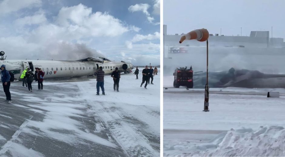 Cortesía Accidente en el Toronto Pearson Airport.
