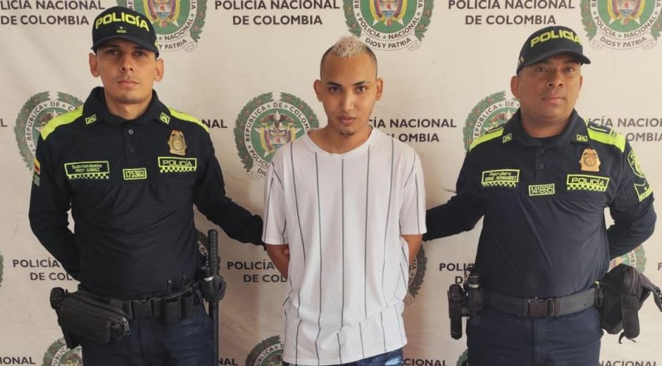Policía Metropolitana de Barranquilla. Juan David Montenegro Contreras, alias 'El pollo'.