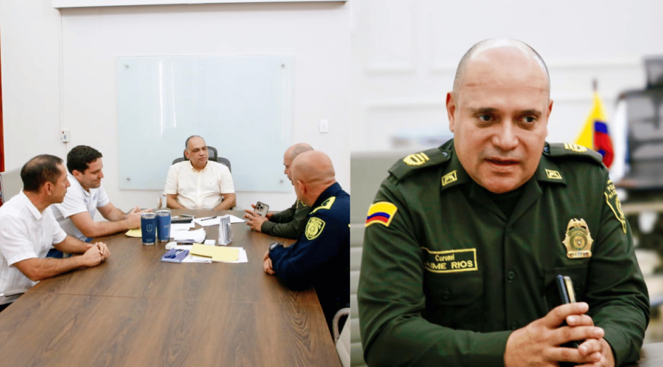 Alcalde Carlos Pinedo da la bienvenida al nuevo comandante de la Policía Metropolitana