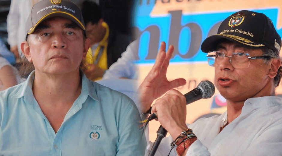 Gustavo Bolívar y el Presidente Gustavo Petro.